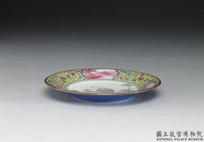 图片[2]-Polychrome-banded dish with flower and bird in falangcai painted enamels, Qianlong reign (1736-1795), Qing dynasty-China Archive